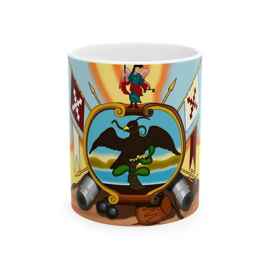Escudo de Allende Reverso Equis (Mexico) White Coffee Mug 11oz - Go Mug Yourself
