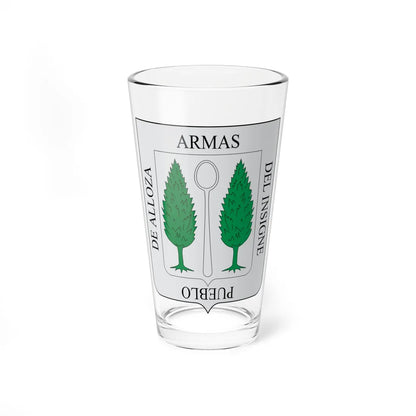 Escudo de Alloza (Spain) (Coat of Arms) Pint Glass 16oz 16oz - Go Mug Yourself