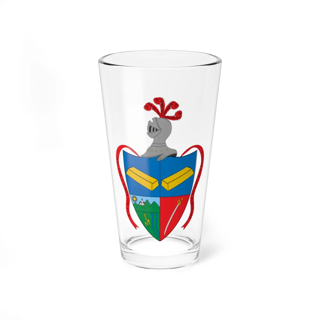 Escudo de Almaguer Cauca (Colombia) (Coat of Arms) Pint Glass 16oz 16oz - Go Mug Yourself