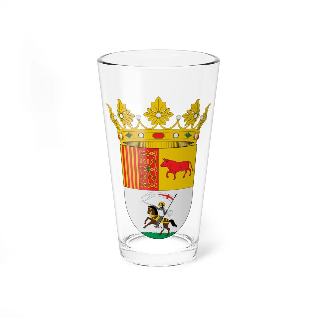 Escudo de Almoines (Spain) (Coat of Arms) Pint Glass 16oz 16oz - Go Mug Yourself