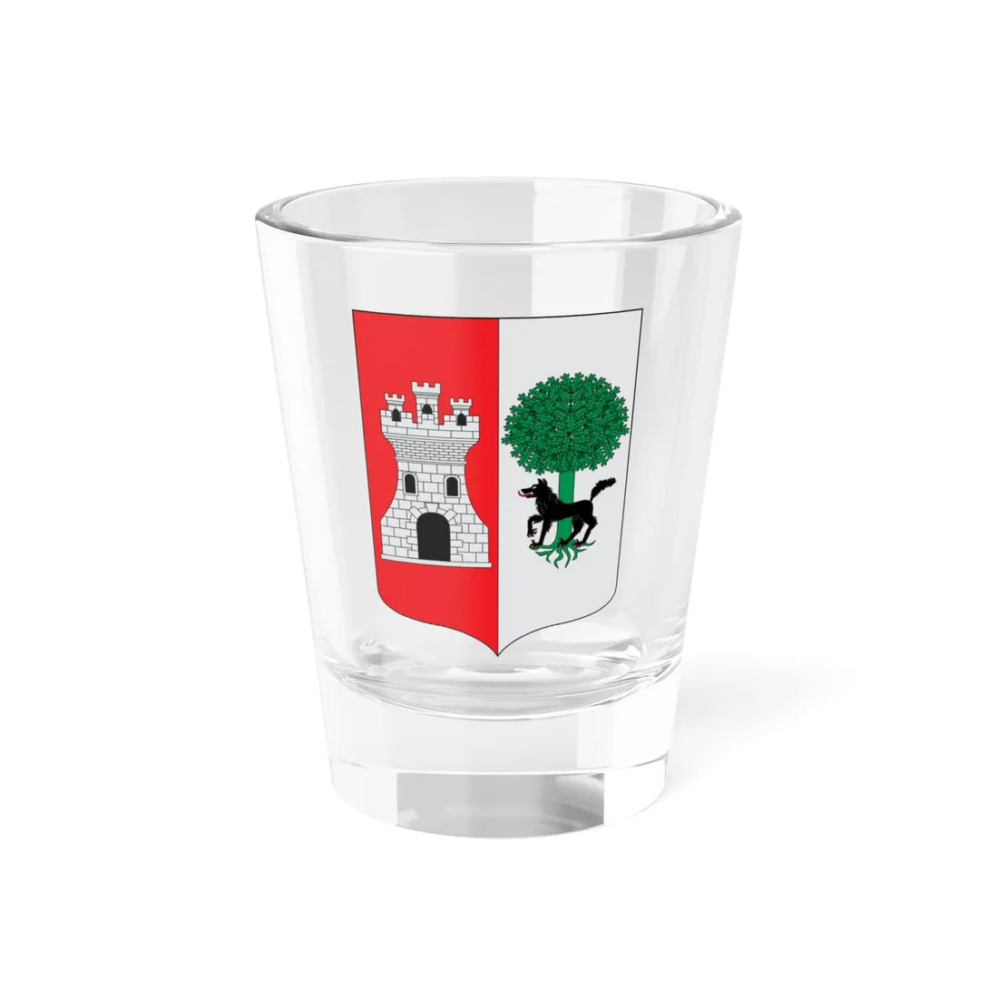 Escudo de Alonsotegi (Spain) (Coat of Arms) Shot Glass 1.5oz 1.5oz - Go Mug Yourself