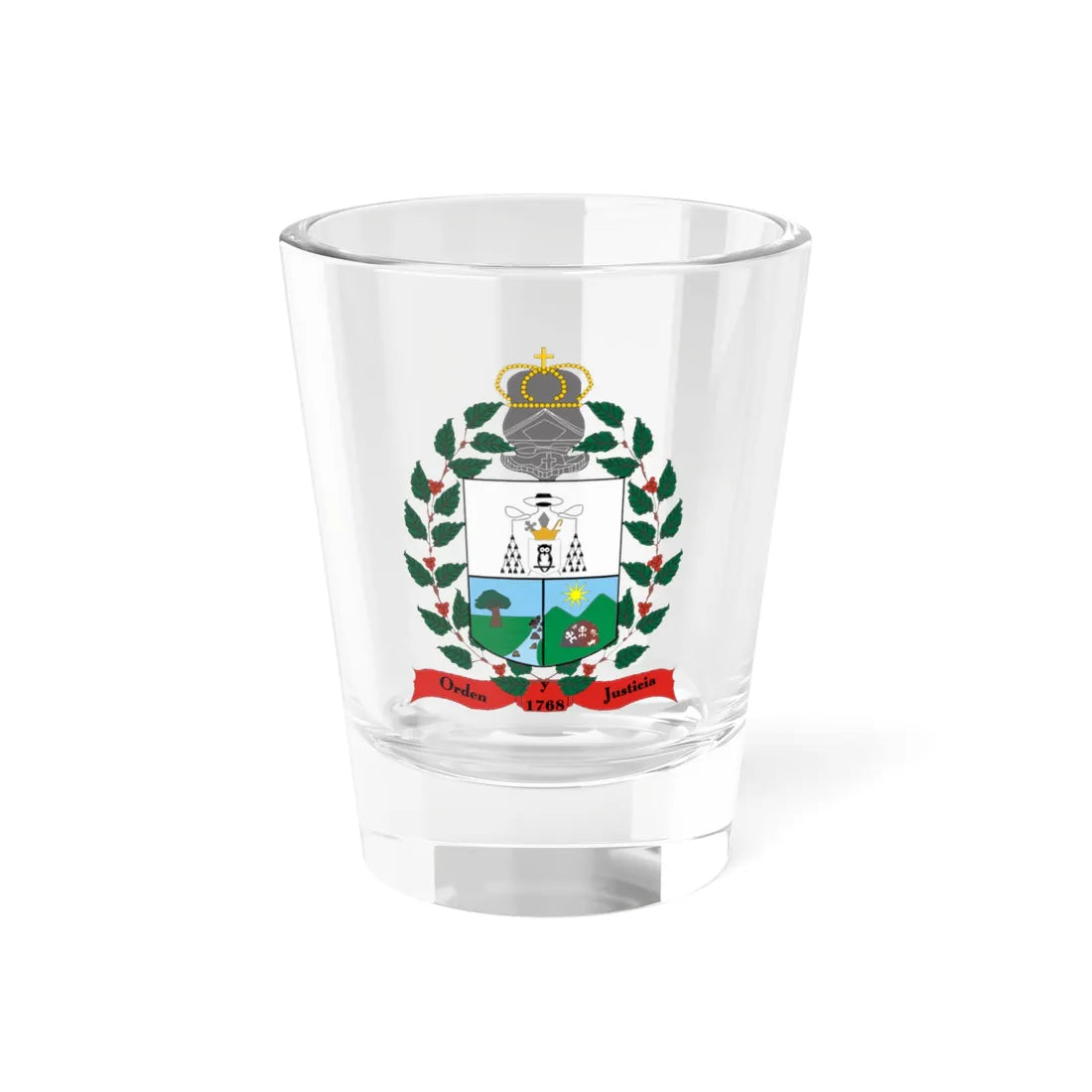 Escudo de Alpujarra - Tolima (Colombia) (Coat of Arms) Shot Glass 1.5oz 1.5oz - Go Mug Yourself
