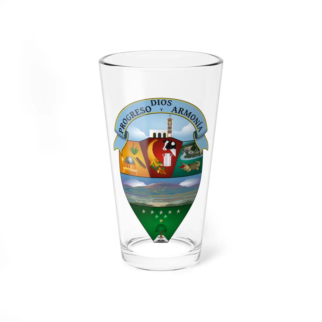Escudo de Altamira Huila (Colombia) (Coat of Arms) Pint Glass 16oz 16oz - Go Mug Yourself
