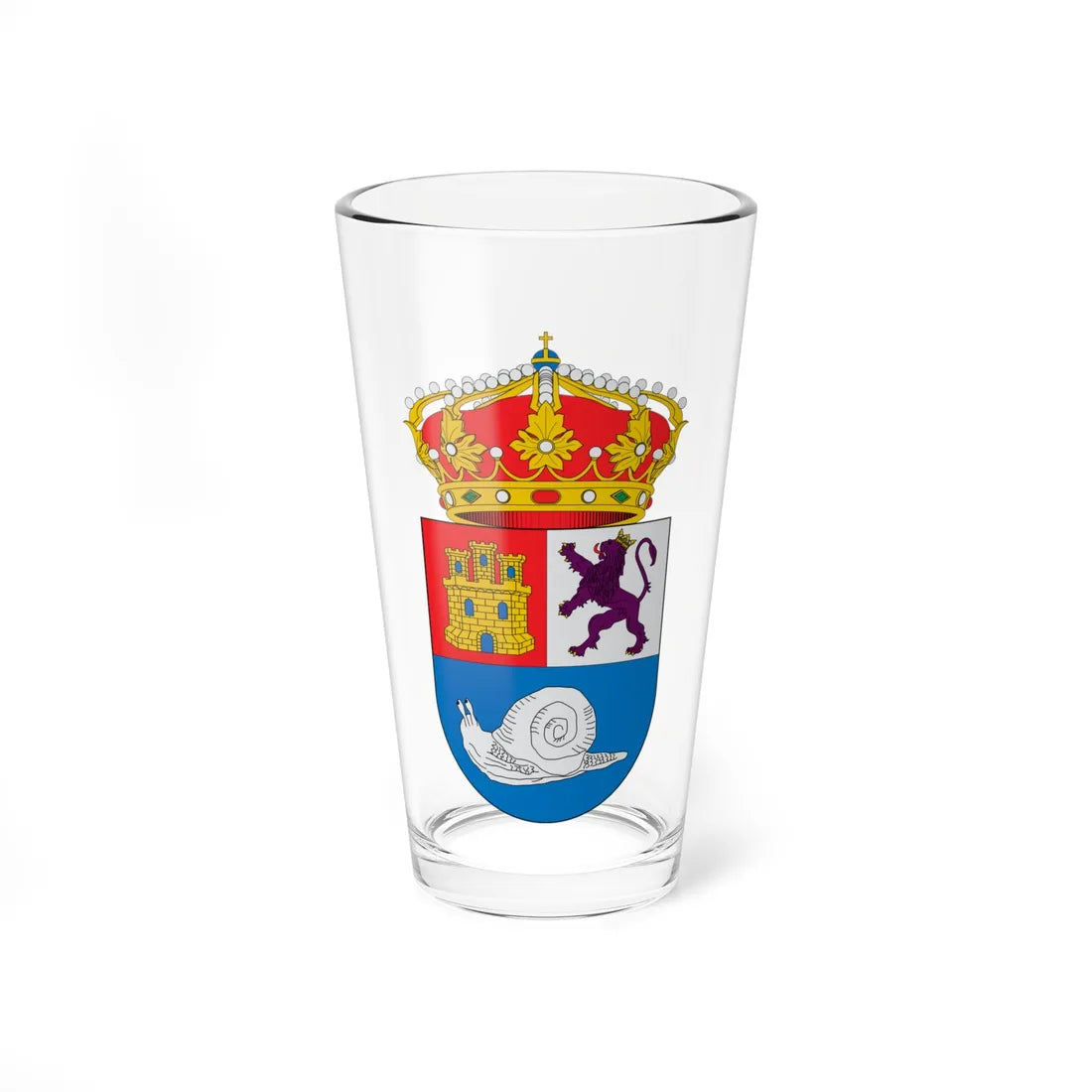 Escudo de Alustante (Spain) (Coat of Arms) Pint Glass 16oz 16oz - Go Mug Yourself