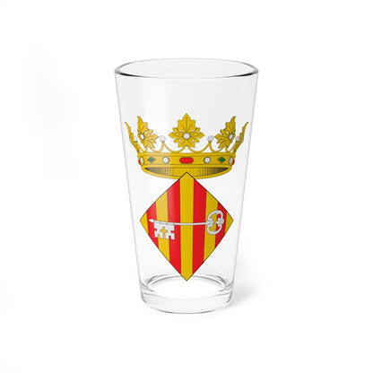 Escudo de Alzira (Spain) (Coat of Arms) Pint Glass 16oz 16oz - Go Mug Yourself