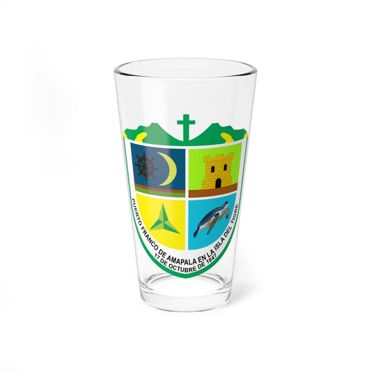 Escudo de Amapala (Honduras) (Coat of Arms) Pint Glass 16oz 16oz - Go Mug Yourself