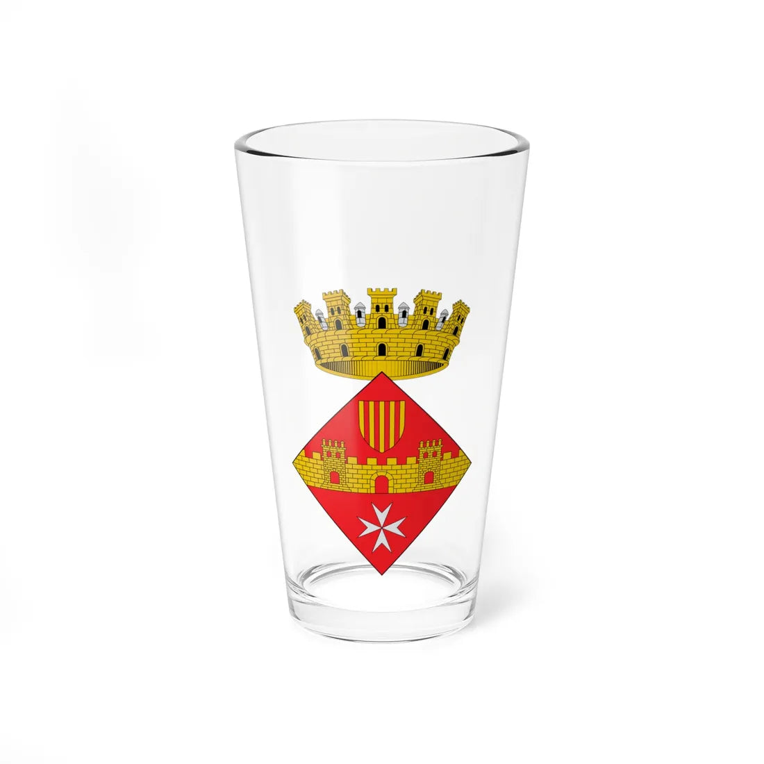 Escudo de Amposta (Spain) (Coat of Arms) Pint Glass 16oz 16oz - Go Mug Yourself