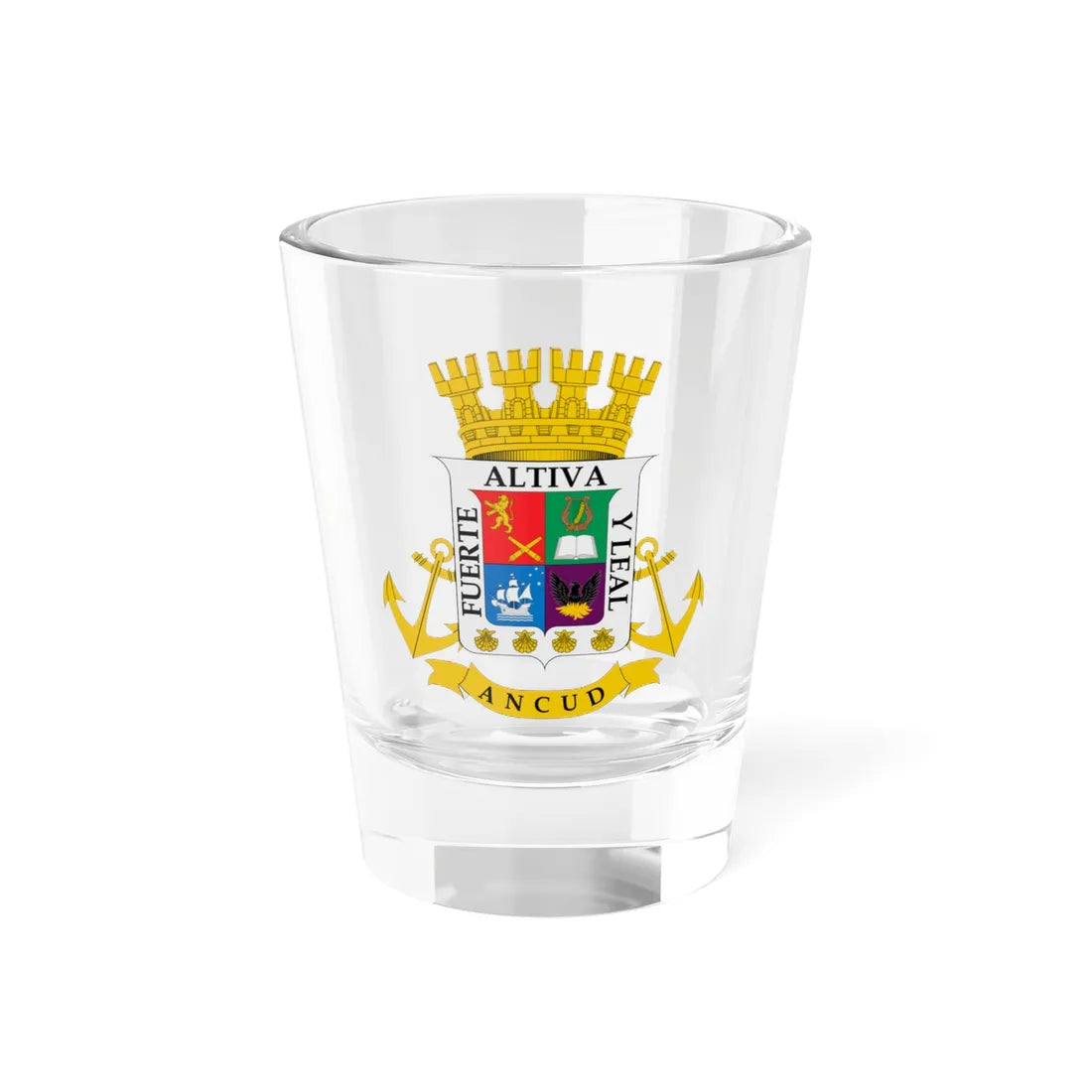 Escudo de Ancud (Chile) (Coat of Arms) Shot Glass 1.5oz 1.5oz - Go Mug Yourself