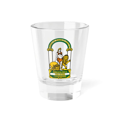 Escudo de Andalucía oficial (Spain) (Coat of Arms) Shot Glass 1.5oz 1.5oz - Go Mug Yourself