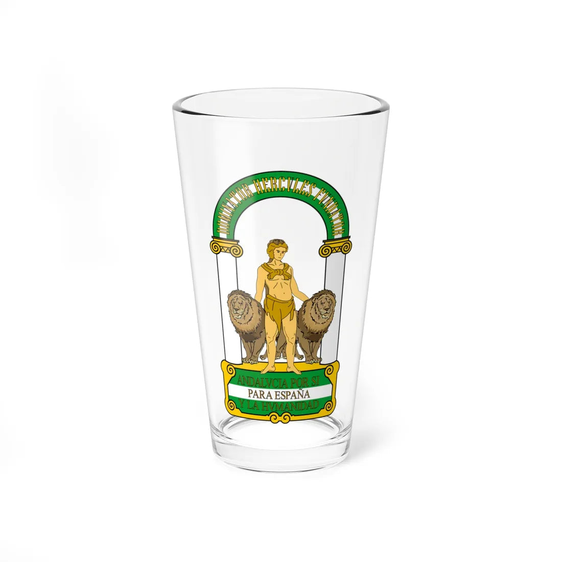 Escudo de Andalucía (Spain) (Coat of Arms) Pint Glass 16oz 16oz - Go Mug Yourself