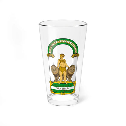 Escudo de Andalucía (Spain) (Coat of Arms) Pint Glass 16oz 16oz - Go Mug Yourself