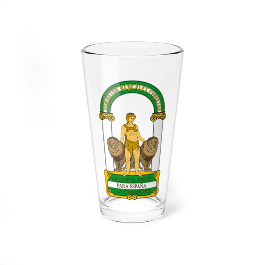 Escudo de Andalucía (Spain) (Coat of Arms) Pint Glass 16oz 16oz - Go Mug Yourself
