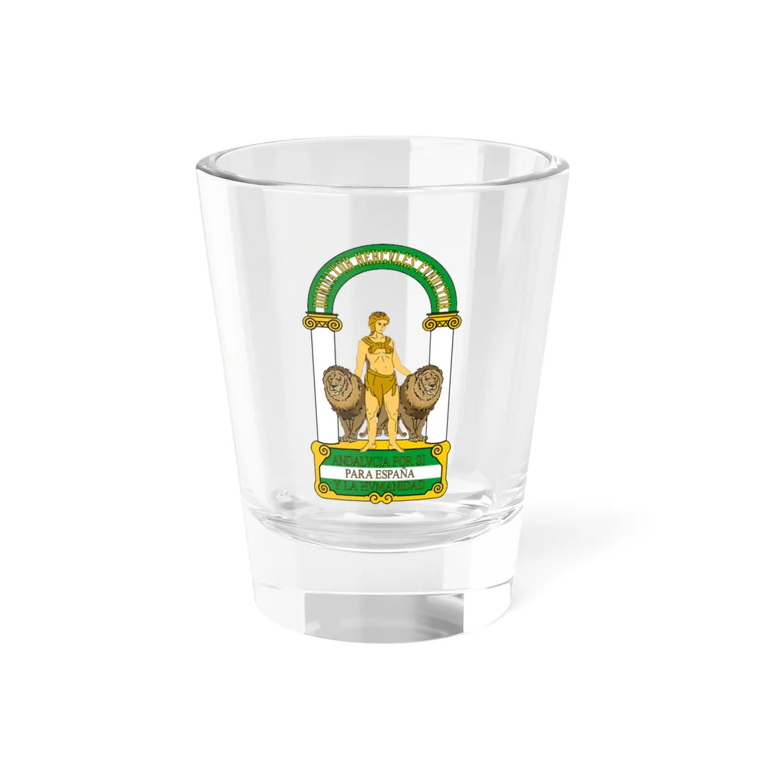 Escudo de Andalucía (Spain) (Coat of Arms) Shot Glass 1.5oz 1.5oz - Go Mug Yourself