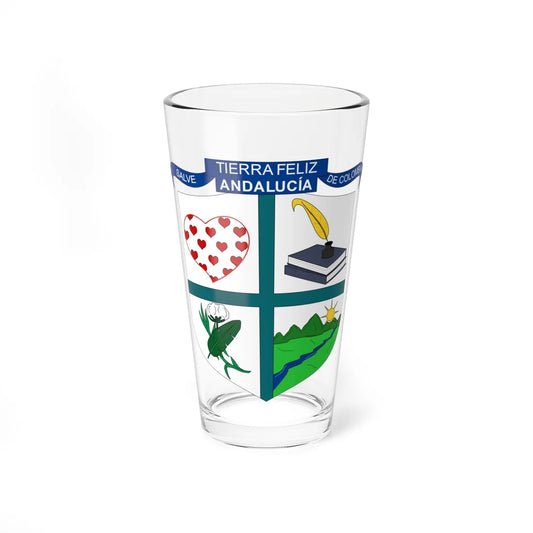 Escudo de Andalucía - Valle del Cauca (Colombia) (Coat of Arms) Pint Glass 16oz 16oz - Go Mug Yourself