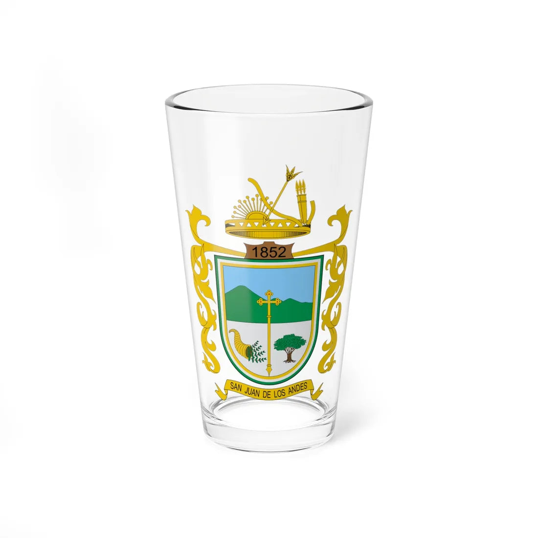 Escudo de Andes Antioquia (Colombia) (Coat of Arms) Pint Glass 16oz 16oz - Go Mug Yourself