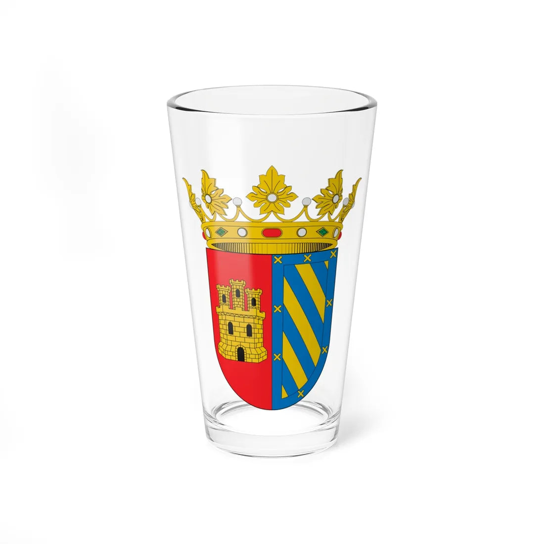 Escudo de Andilla (Spain) (Coat of Arms) Pint Glass 16oz 16oz - Go Mug Yourself