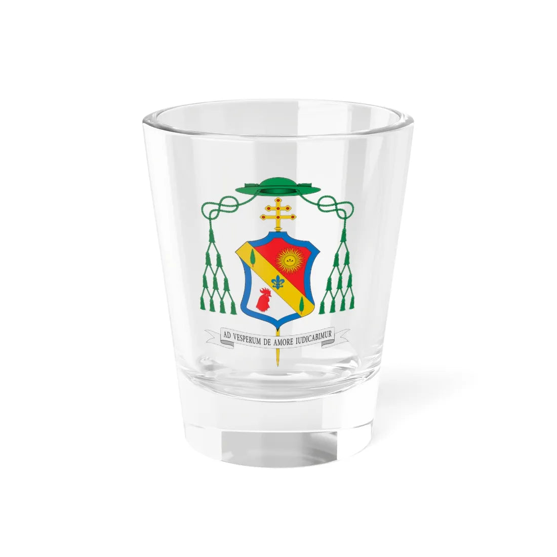 Escudo de Angelo Accattino (Spain) (Coat of Arms) Shot Glass 1.5oz 1.5oz - Go Mug Yourself