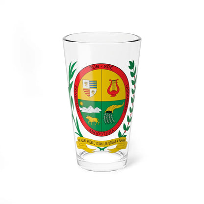 Escudo de Angostura Antioquia (Colombia) (Coat of Arms) Pint Glass 16oz 16oz - Go Mug Yourself