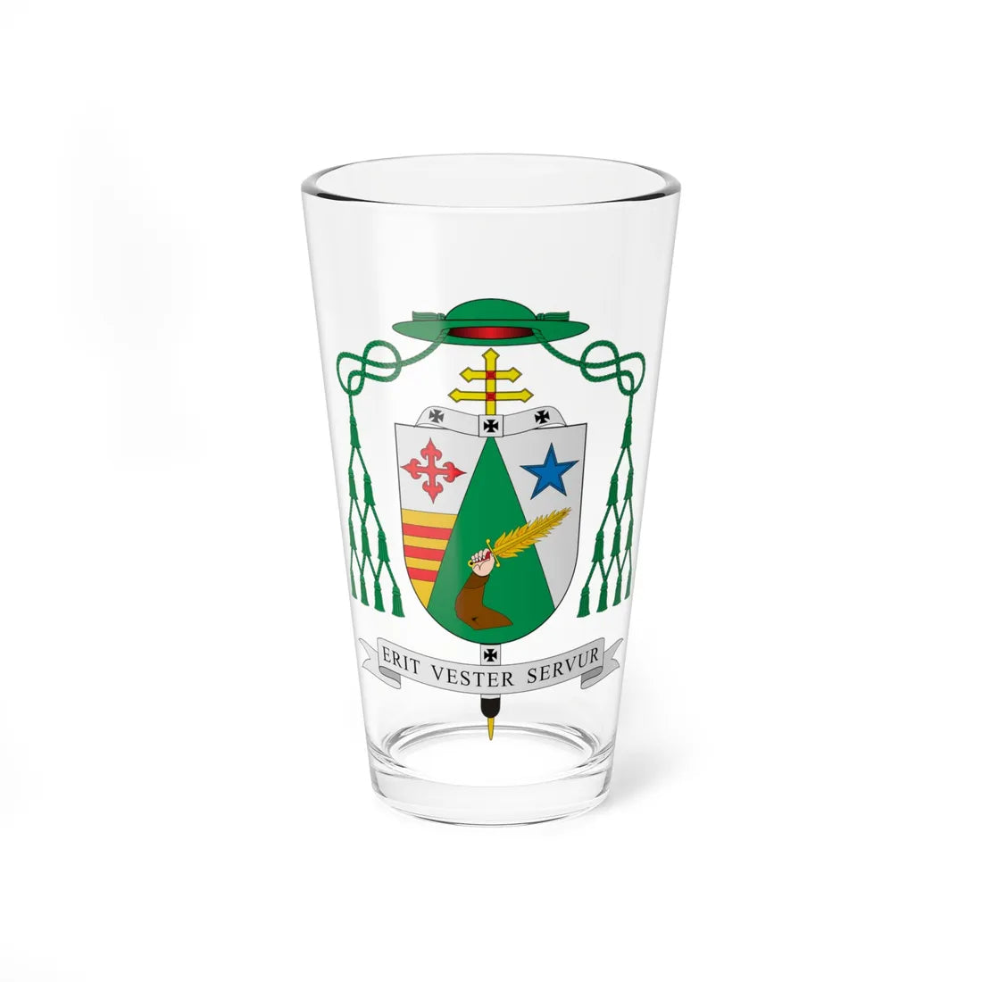 Escudo de Antônio Muniz Fernandes (Spain) (Coat of Arms) Pint Glass 16oz 16oz - Go Mug Yourself