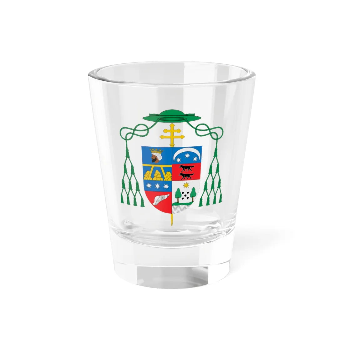 Escudo de Antonio Jorge y Galbán (Spain) (Coat of Arms) Shot Glass 1.5oz 1.5oz - Go Mug Yourself