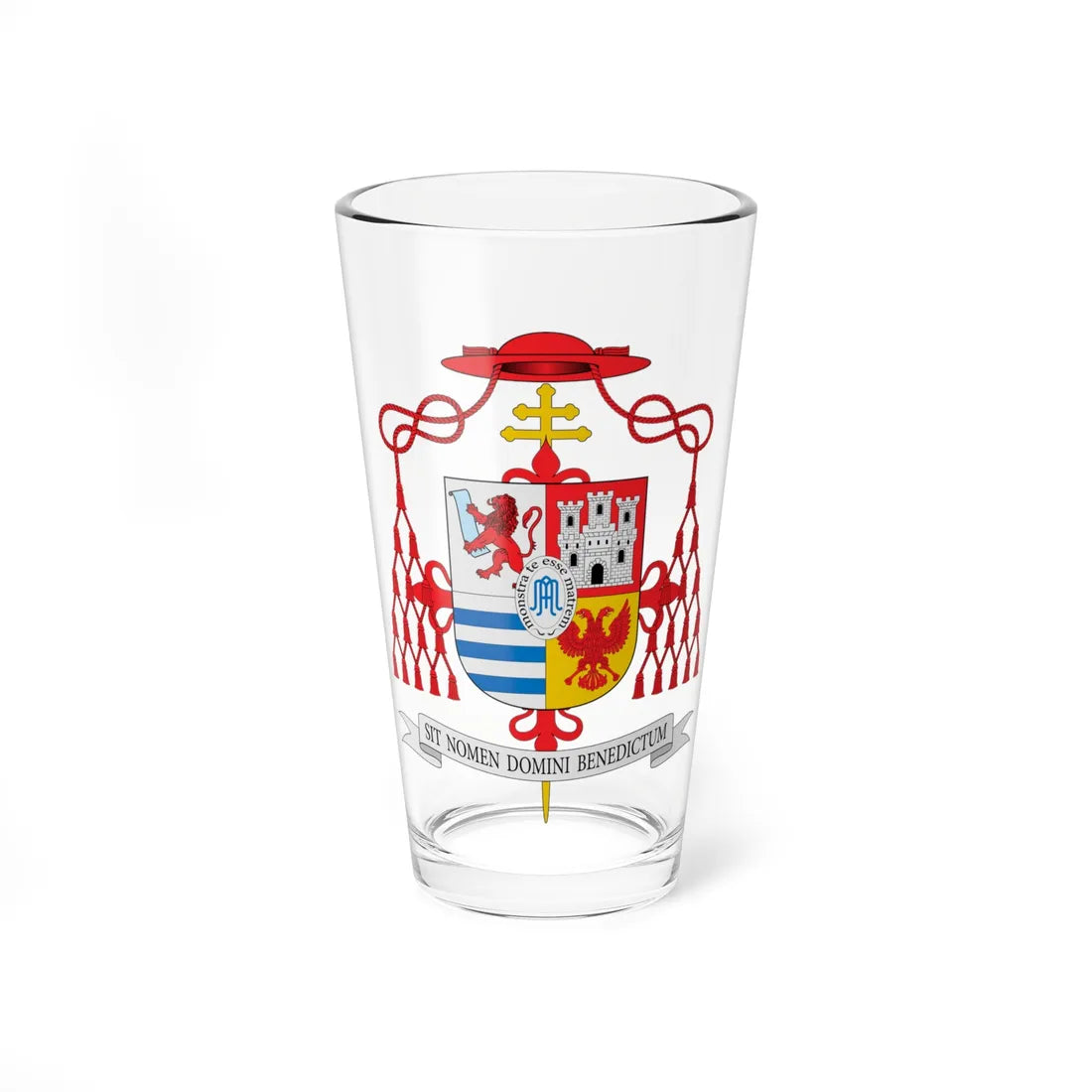 Escudo de Antonio María Cascajares y Azara cardenal (Spain) (Coat of Arms) Pint Glass 16oz 16oz - Go Mug Yourself