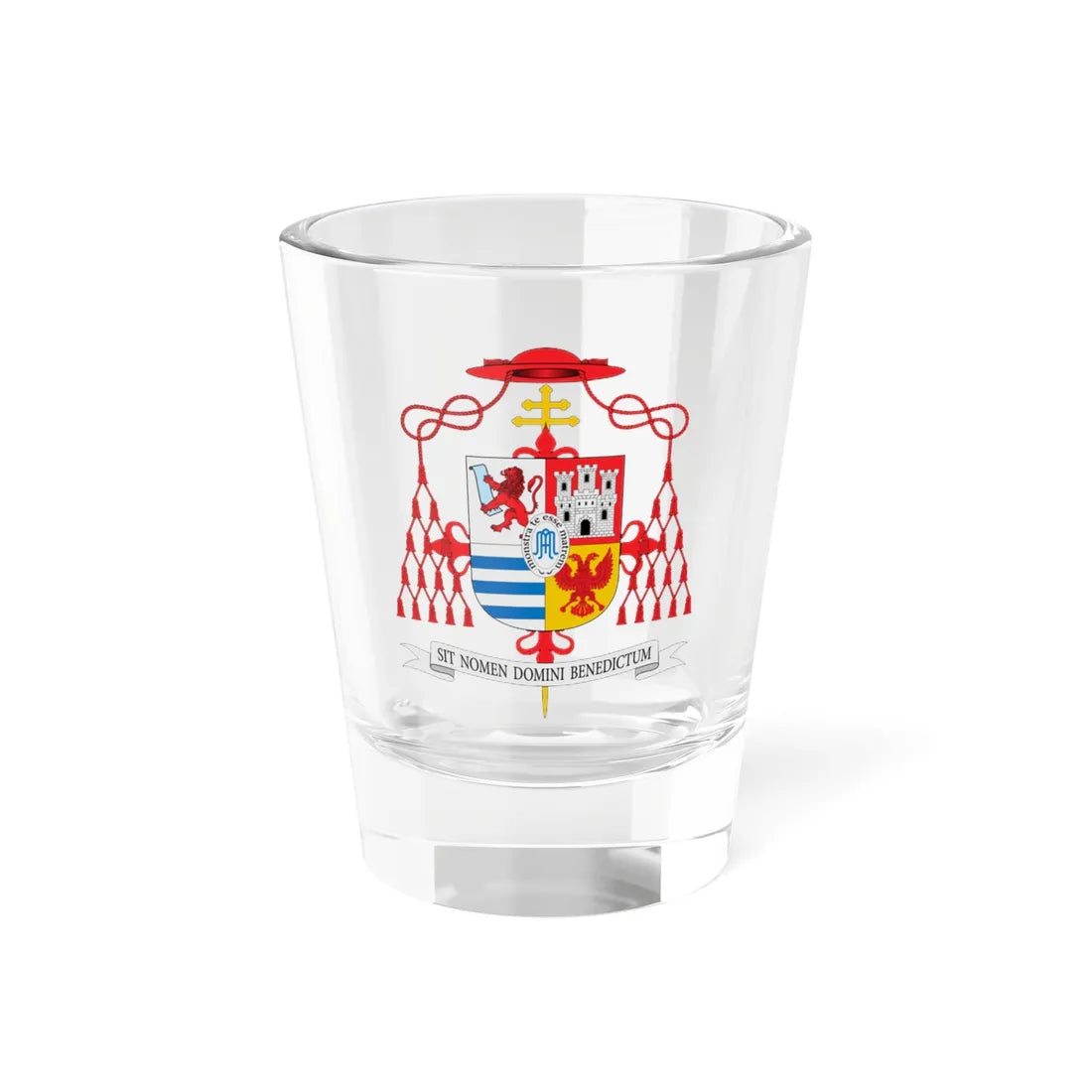 Escudo de Antonio María Cascajares y Azara cardenal (Spain) (Coat of Arms) Shot Glass 1.5oz 1.5oz - Go Mug Yourself