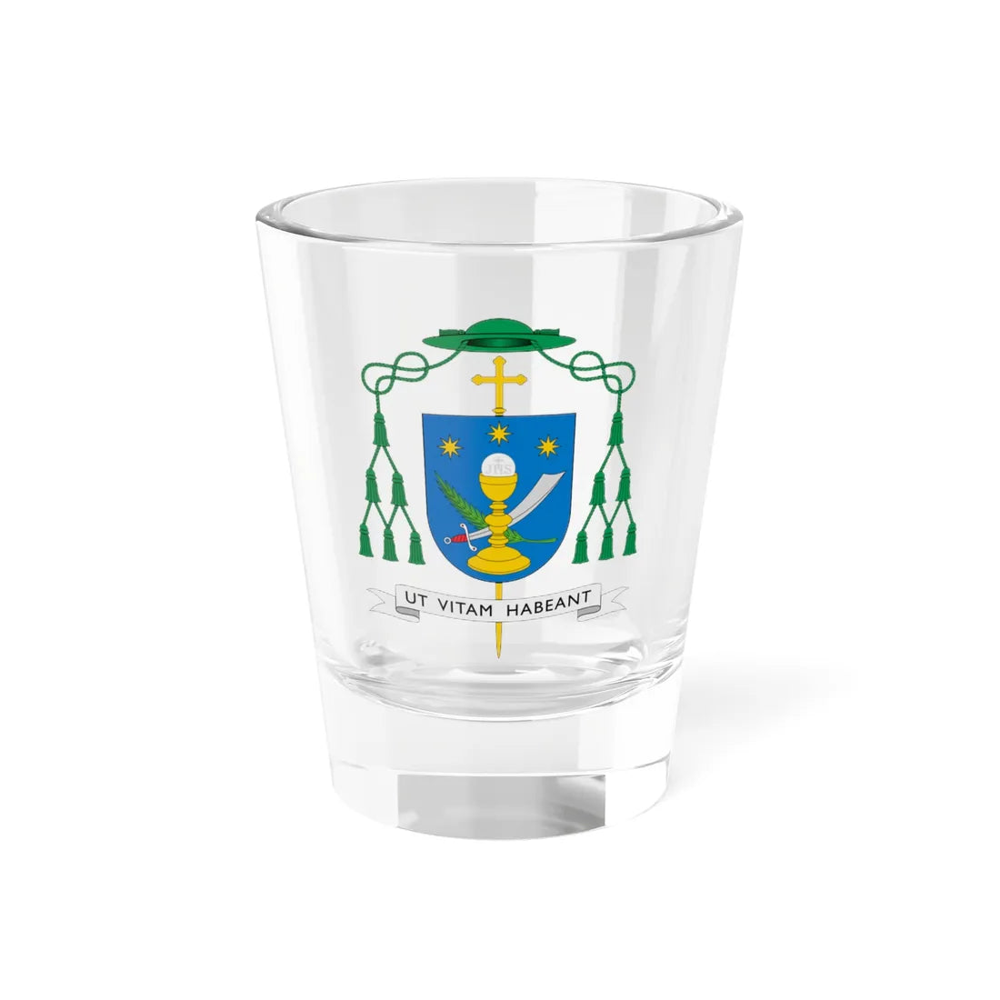 Escudo de Antonio Prieto Lucena (Spain) (Coat of Arms) Shot Glass 1.5oz 1.5oz - Go Mug Yourself
