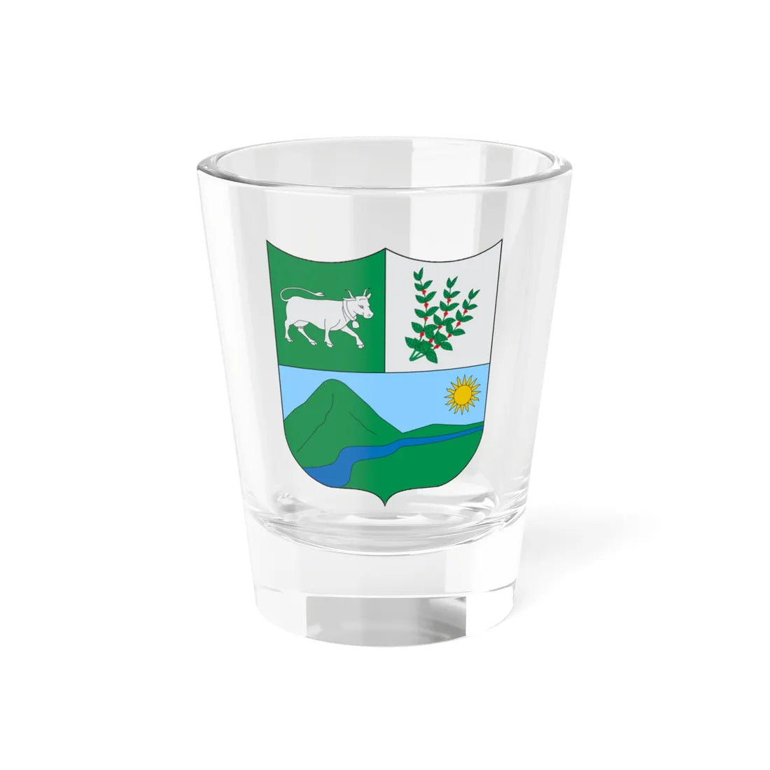 Escudo de Anzá (Colombia) (Coat of Arms) Shot Glass 1.5oz 1.5oz - Go Mug Yourself