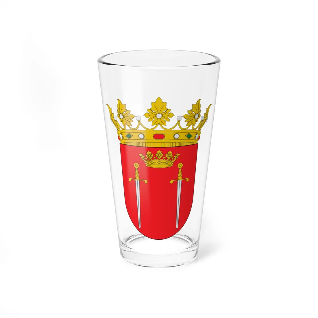 Escudo de Aoiz (Spain) (Coat of Arms) Pint Glass 16oz 16oz - Go Mug Yourself