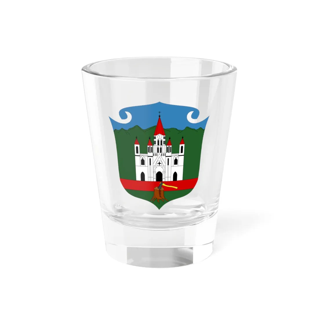 Escudo de Apía - Risaralda (Colombia) (Coat of Arms) Shot Glass 1.5oz 1.5oz - Go Mug Yourself