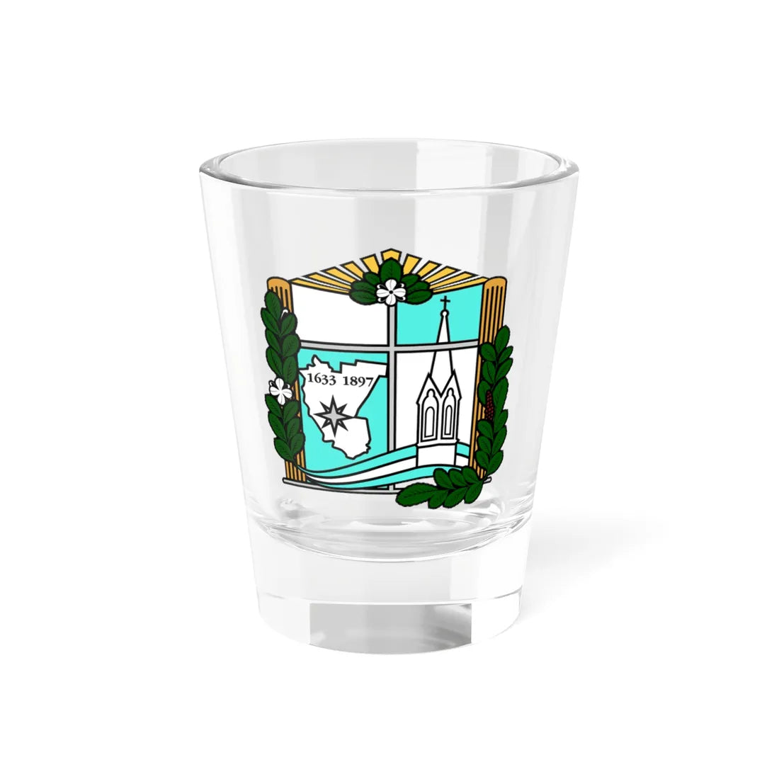 Escudo de Apóstoles Misiones (Argentina) (Coat of Arms) Shot Glass 1.5oz 1.5oz - Go Mug Yourself