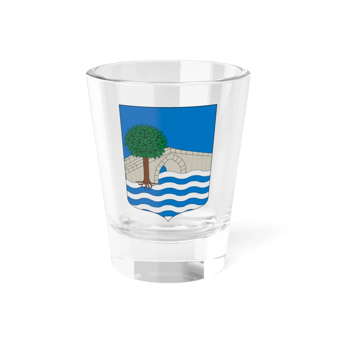 Escudo de Arantzazu (Spain) (Coat of Arms) Shot Glass 1.5oz 1.5oz - Go Mug Yourself