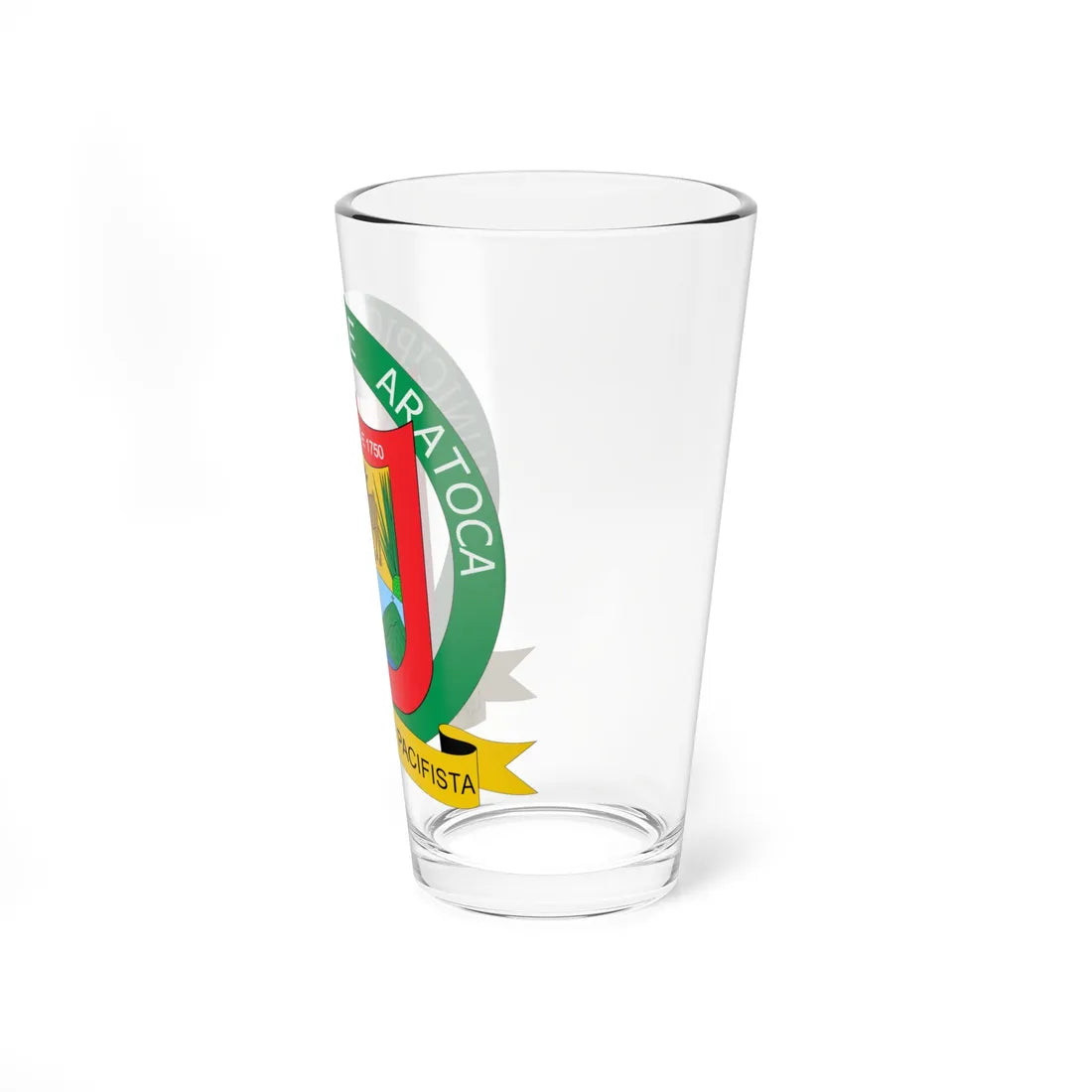 Escudo de Aratoca Santander (Colombia) (Coat of Arms) Pint Glass 16oz - Go Mug Yourself