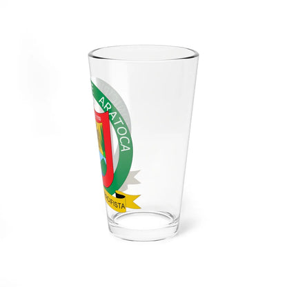 Escudo de Aratoca Santander (Colombia) (Coat of Arms) Pint Glass 16oz - Go Mug Yourself