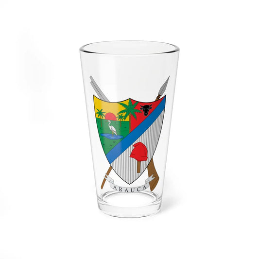 Escudo de Arauca (Colombia) (Coat of Arms) Pint Glass 16oz 16oz - Go Mug Yourself