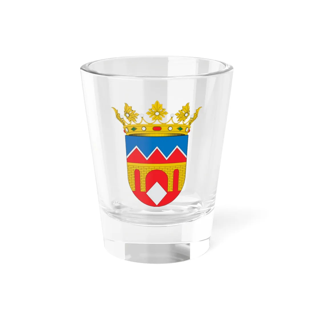 Escudo de Arcos de las Salinas (Spain) (Coat of Arms) Shot Glass 1.5oz 1.5oz - Go Mug Yourself