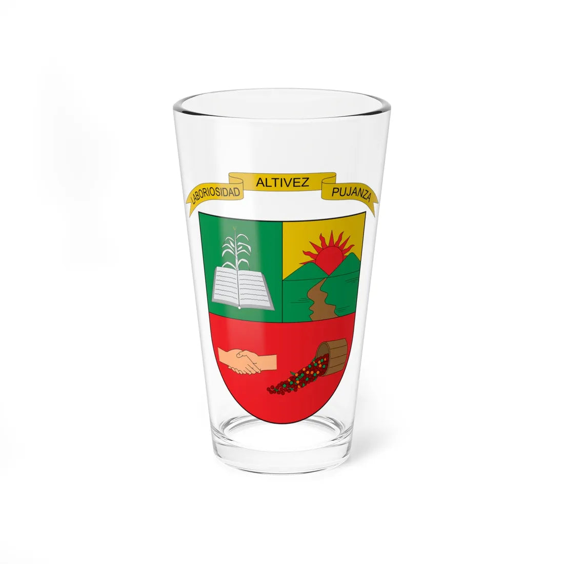 Escudo de Argelia de Maria (Colombia) (Coat of Arms) Pint Glass 16oz 16oz - Go Mug Yourself