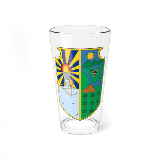 Escudo de Argelia - Valle del Cauca (Colombia) (Coat of Arms) Pint Glass 16oz 16oz - Go Mug Yourself
