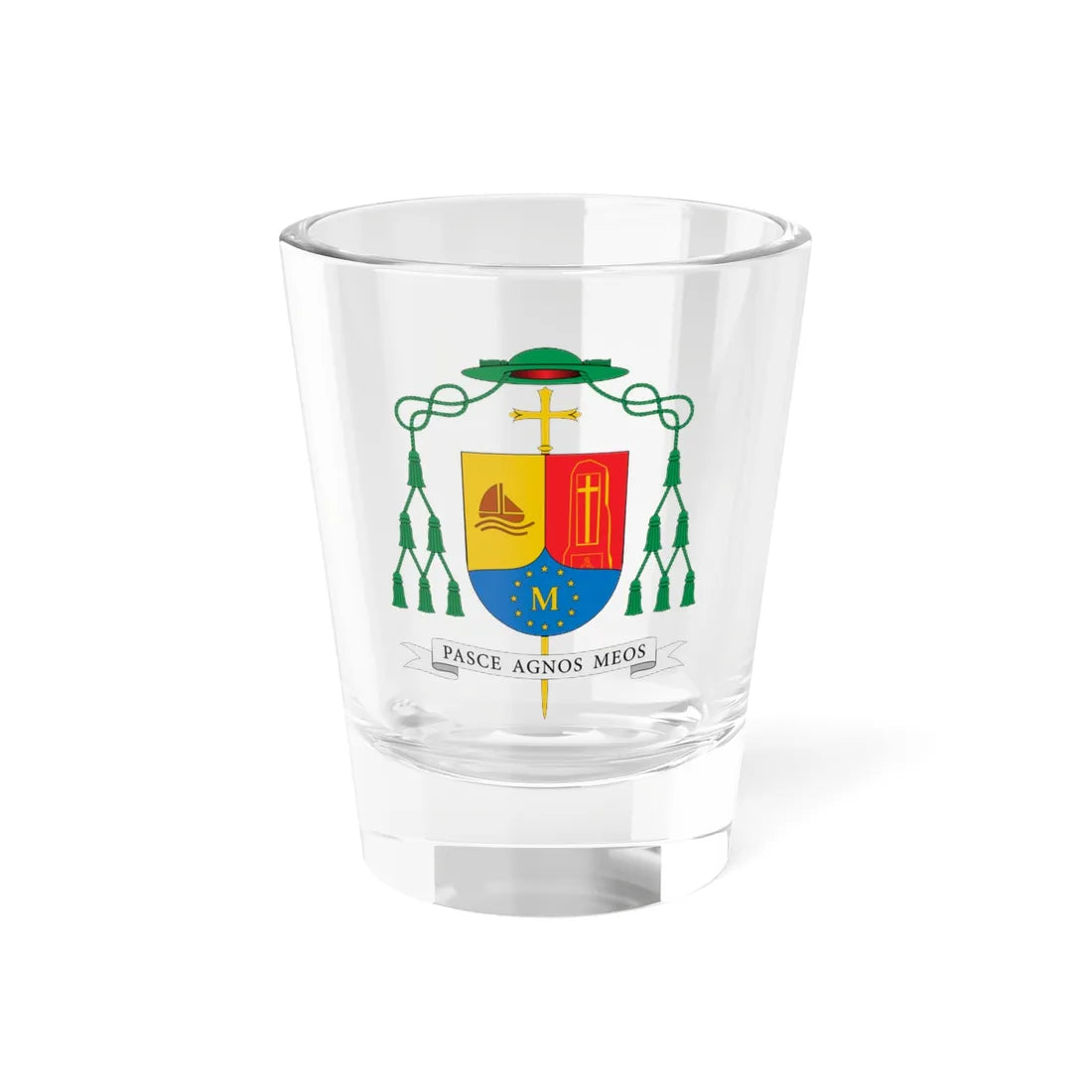 Escudo de Argemiro de Azevedo (Spain) (Coat of Arms) Shot Glass 1.5oz 1.5oz - Go Mug Yourself