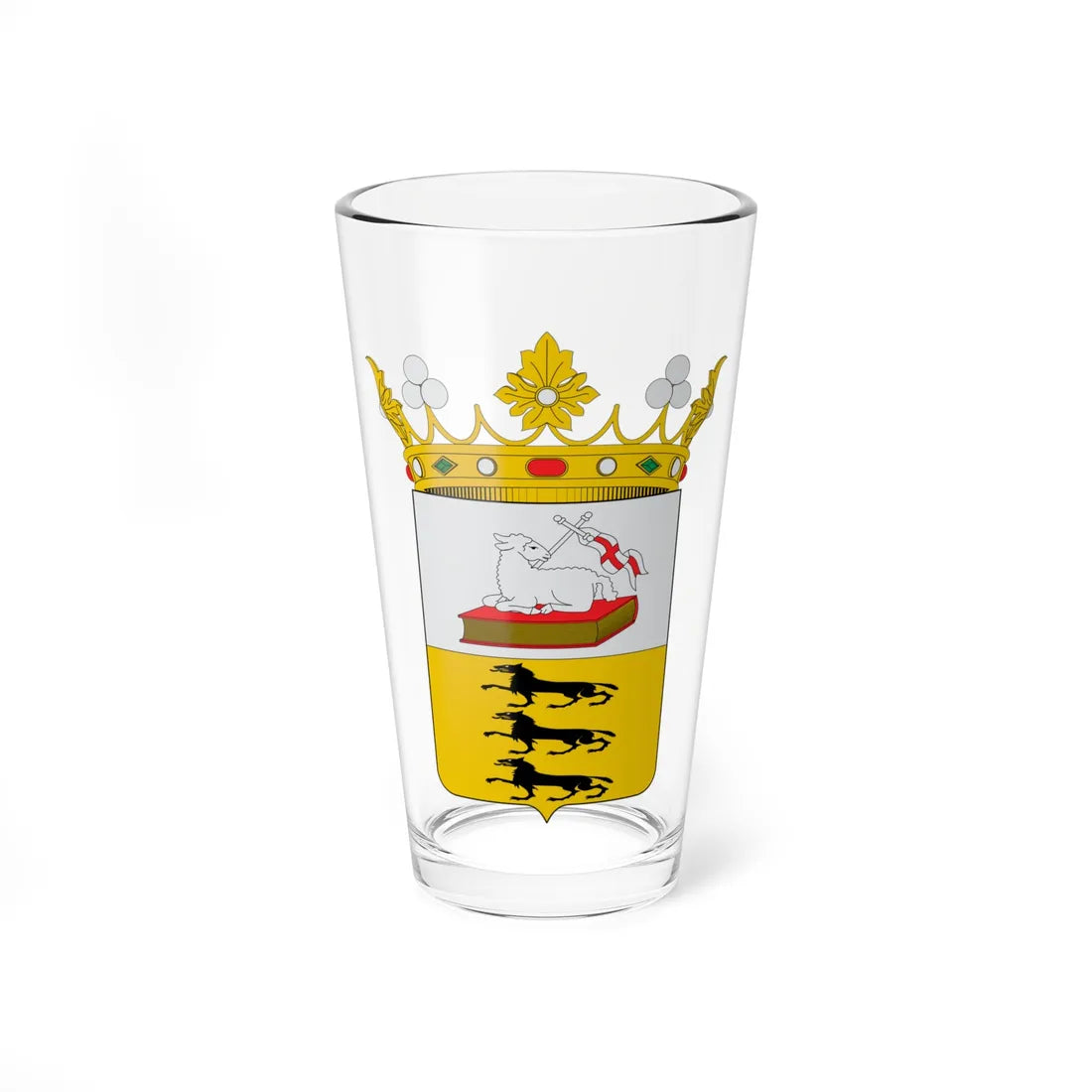 Escudo de Ariño (Spain) (Coat of Arms) Pint Glass 16oz 16oz - Go Mug Yourself