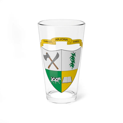 Escudo de Arjona Bolívar (Colombia) (Coat of Arms) Pint Glass 16oz 16oz - Go Mug Yourself