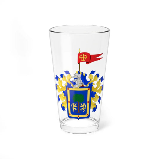 Escudo de Armas Ciudad de Guadalajara Adecuación Heráldica (Costa Rica) (Coat of Arms) Pint Glass 16oz 16oz - Go Mug Yourself