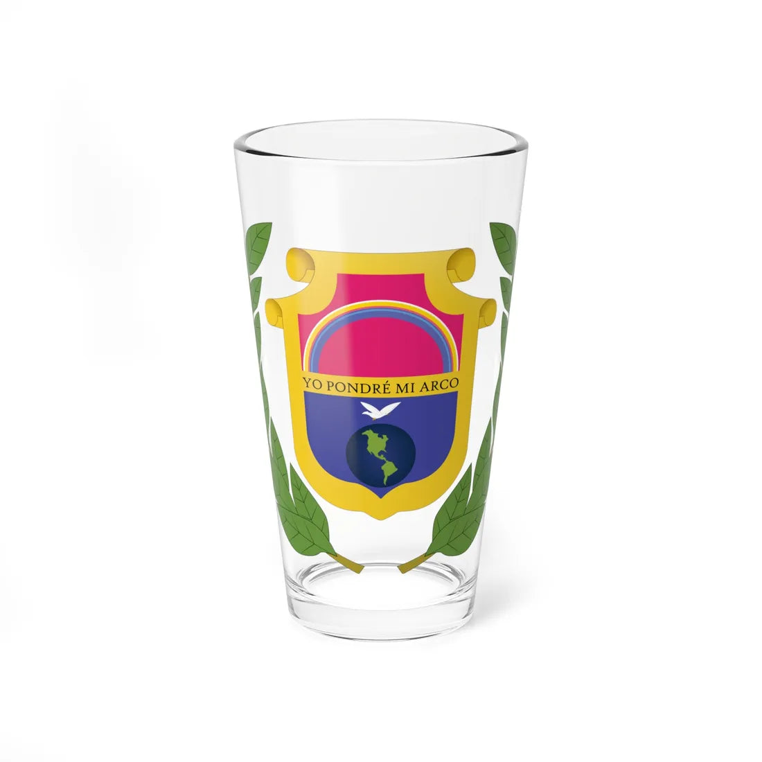 Escudo de armas de Alta Verapaz alt (Guatemala) (Coat of Arms) Pint Glass 16oz 16oz - Go Mug Yourself