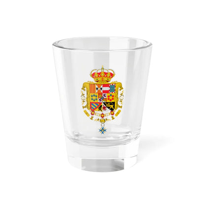 Escudo de armas de Carlos III de España Toisón y Gran Cruz (Spain) (Coat of Arms) Shot Glass 1.5oz 1.5oz - Go Mug Yourself