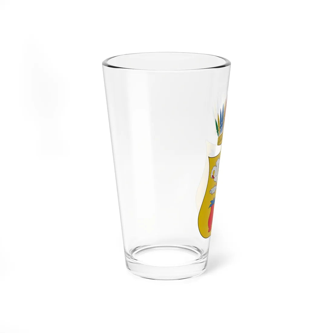 Escudo de armas de Cuitzeo del Porvenir Michoacán México (Costa Rica) (Coat of Arms) Pint Glass 16oz - Go Mug Yourself