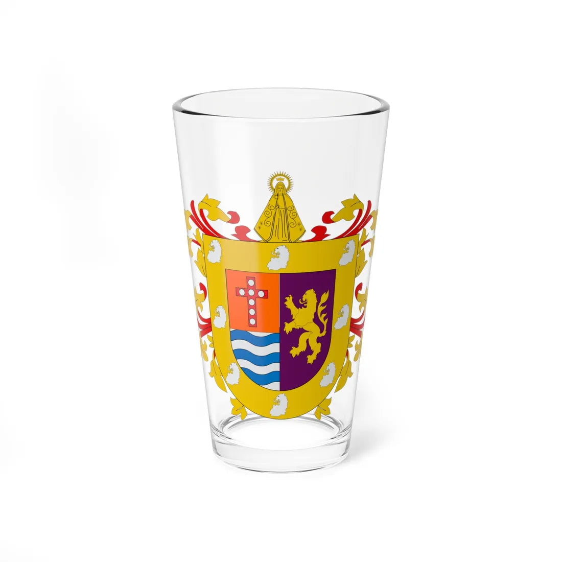 ESCUDO DE ARMAS DE CUMANA (Costa Rica) (Coat of Arms) Pint Glass 16oz 16oz - Go Mug Yourself