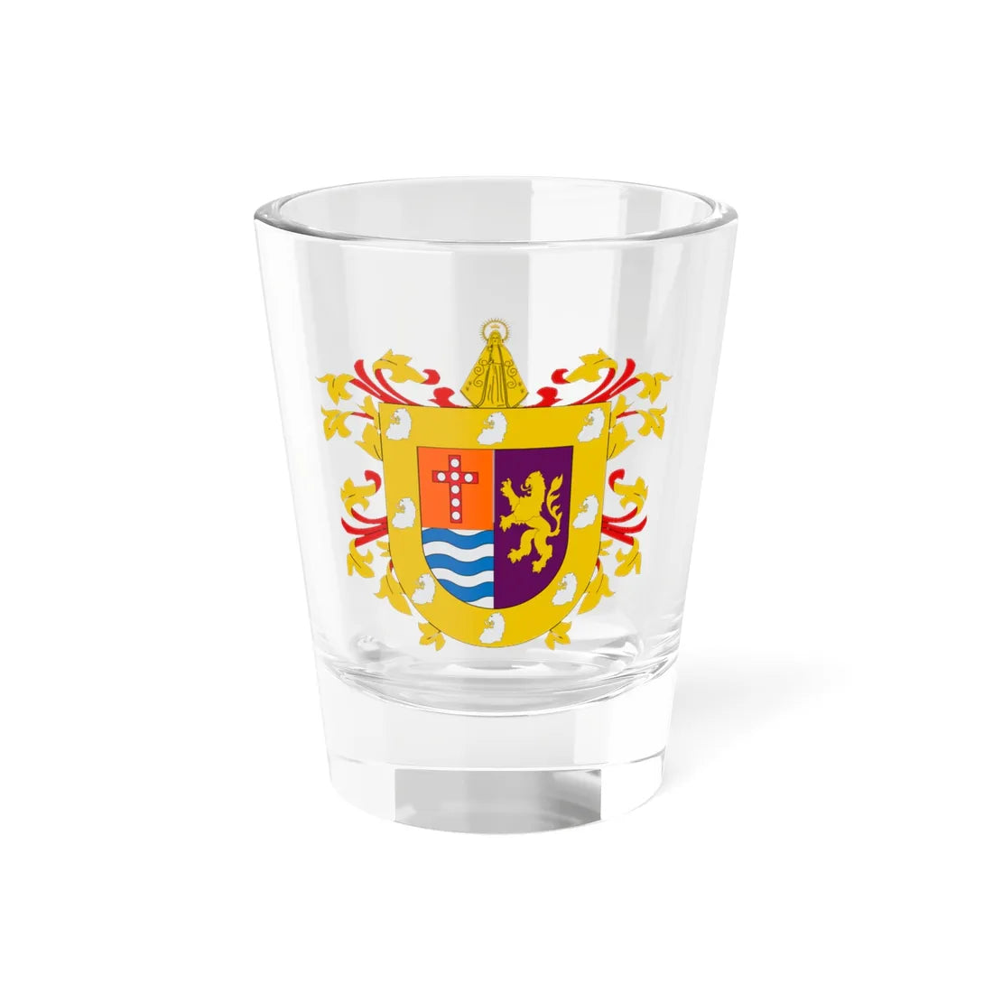 ESCUDO DE ARMAS DE CUMANA (Costa Rica) (Coat of Arms) Shot Glass 1.5oz 1.5oz - Go Mug Yourself