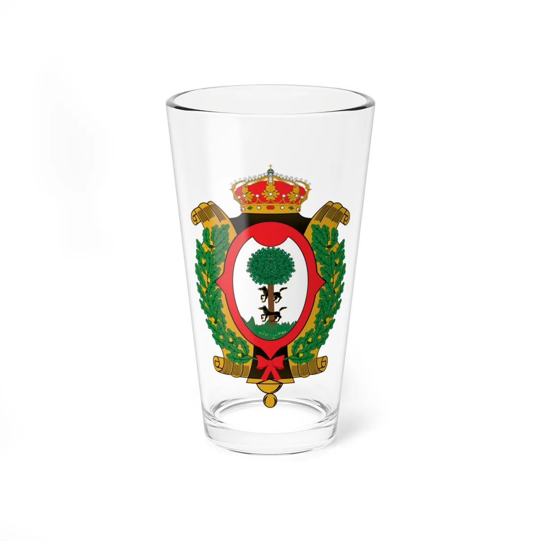 Escudo de Armas de Durango (Costa Rica) (Coat of Arms) Pint Glass 16oz 16oz - Go Mug Yourself