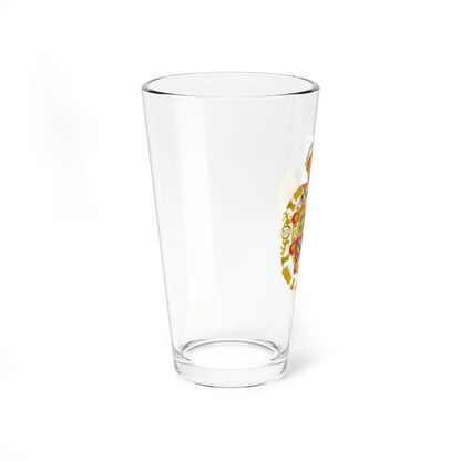 Escudo de Armas de Juan de Borbón con Toisón y Orden de Carlos III (Spain) (Coat of Arms) Pint Glass 16oz - Go Mug Yourself