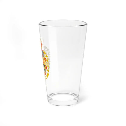Escudo de Armas de Juan de Borbón con Toisón y Orden de Carlos III (Spain) (Coat of Arms) Pint Glass 16oz - Go Mug Yourself